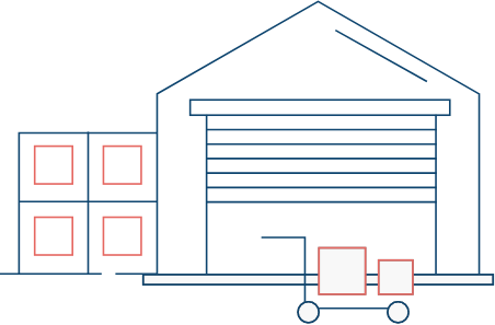 Warehouse for shipping and receiving